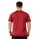 ZYNK® Men’s Quick-Dry Gym T-Shirt with Reflective Detail (XXL–4XL) (Melange Maroon)
