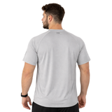 ZYNK® Men’s Quick-Dry Gym T-Shirt with Reflective Detail (XXL–4XL) (Plain Grey)