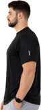 Zynk®Pack of 3 Plus Size Running T Shirts for Men UK, Lightweight Quick Dry Workout Gym Mens Shirts, Moisture Wicking Short Sleeve Tops for Gym Men with Reflective Tape, Pullover Mens T shirt, XXL-4XL