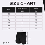 Men’s 2-in-1 Running Shorts with Compression Liner & Pockets - Black - Black
