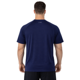 ZYNK® Men’s Quick-Dry Gym T-Shirt with Reflective Detail (XXL–4XL)      (Plain Navy)