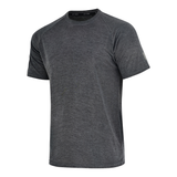 ZYNK® Men's Breathable Quick-Dry Gym T-Shirt with Reflective Sleeves - Melange Black