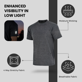 Men's 3-Pack Quick-Dry Performance Gym T-Shirt Melange