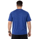 ZYNK® Men’s Quick-Dry Gym T-Shirt with Reflective Detail (XXL–4XL)      (Melange Navy)