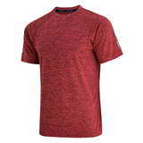 ZYNK® Men's Breathable Quick-Dry Gym T-Shirt with Reflective Sleeves - Melange Black