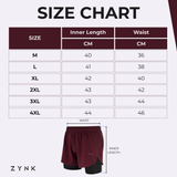 Men’s 2-in-1 Running Shorts with Compression Liner & Pockets - Black - Wine